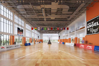 refit 2d,3d sports court,paddle,tennis,water hazard,golf simulator room interior