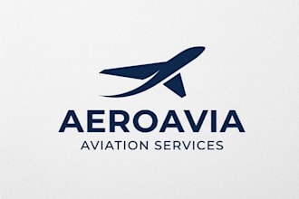 create professional aviation, airplane logo design