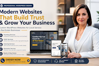 design wordpress website for plumbing, solar, hvac and local service business