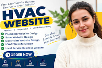 plumbing website design electrician solar hvac local service business