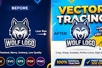 convert image, logo, or sketch to vector svg