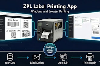 build a custom zpl label printing app for windows or browser