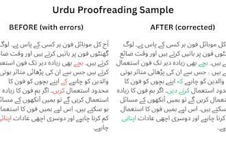 proofread and edit your english or urdu document