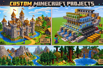 build minecraft castle, farm base, spawn, vilage, house, city survival adventure
