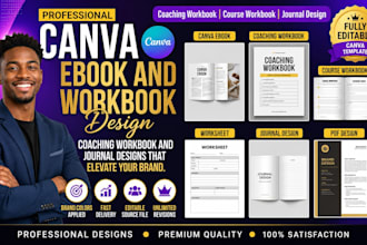 design canva ebook canva coaching workbook course workbook worksheet journal