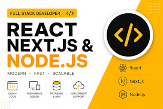 build modern react, next js, and node js web app