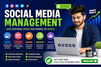 be your social media manager, social media content creator, smm manager