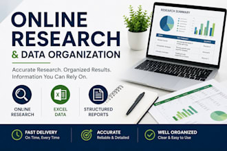 do research and organize information into clear reports and spread