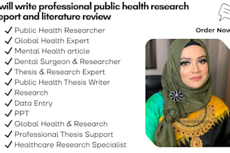 write professional public health research reports