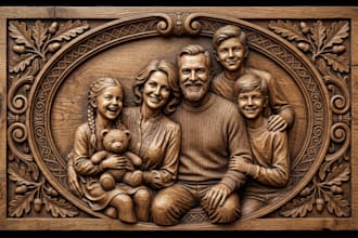 convert 2d to 3d bas relief 3d wood carving 3d cnc design stl file