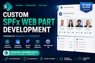 build custom spfx web parts using react and typescript