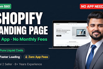create a custom shopify landing page without page builder