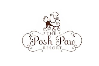 create high quality super logo for the posh paw resort