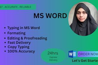 do professional ms word typing and formatting