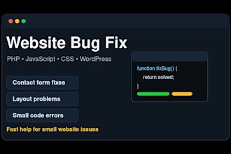 fix one website bug fast