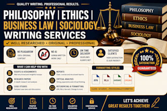 do philosophy, ethics, business law and sociology writing