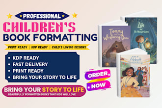 format children book, picture book, story book book illustration for amazon KDP