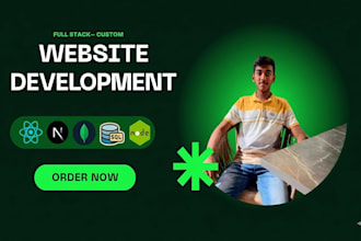 do website development as full stack web developer, front end, backend devloper