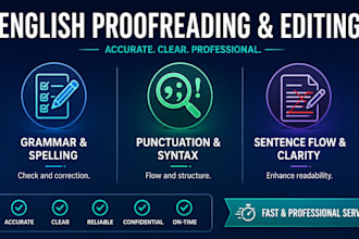 do professional english proofreading and grammar correction