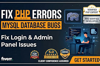 fix PHP mysql errors, database bugs, and web development issues