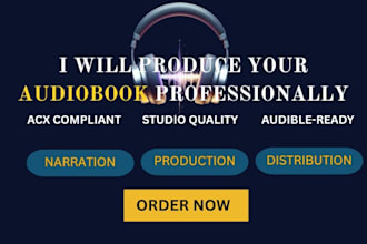 narrate and produce your audiobook ready for audible and acx