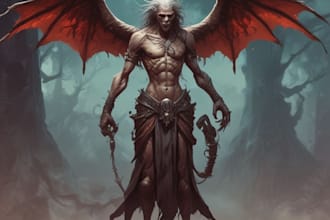create a horror or fantasy character art