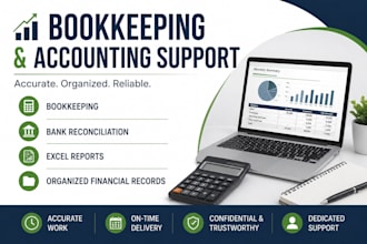 do bookkeeping, bank reco and excel accounting support