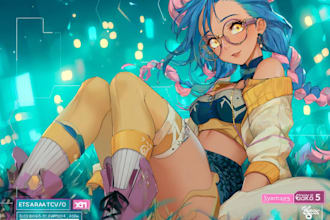 design anime artwork for gamers and streamers