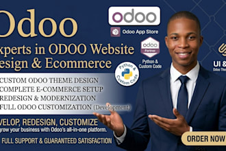 develop, design, redesign, and customize your odoo website design