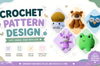 write crochet patterns of amigurumi toys with chart and picture