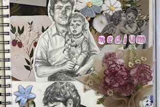 create a graphite piece from a photo you provide