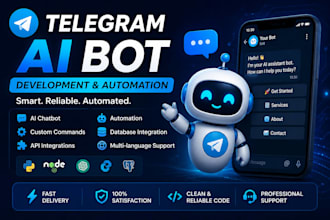 create custom telegram bots and automation systems
