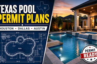 create texas swimming pool permit drawings and plans