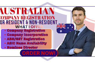 do australian company registration, pty ltd, abn, gst, asic, nominee director