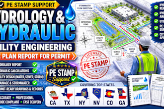 do hydrology hydraulic utility engineering site plan report for permit ga tx ny