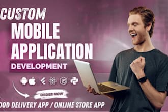 design, develop online shopping app, pizza delivery app for andriod and ios app