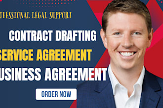 draft custom service agreement, business contract, agencies and startup