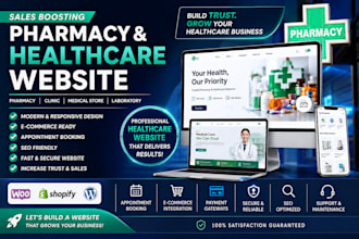 build pharma web store, medical website and clinic appointment website