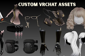 create custom vrchat assets, outfits, clothing, accessories, props, weapons