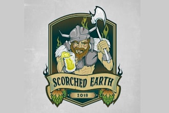 design unique scorched earth logo