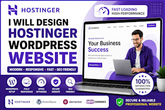 design hostinger wordpress website, business website or blog