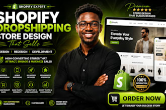 build shopify dropshipping store design and redesign shopify dropshipping store