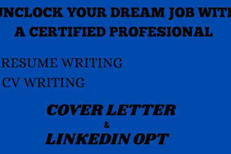 write an ats optimized professional resume, CV writing expert, resume writer