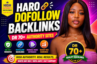 do follow haro DR 70 plus build backlinks by responding haro