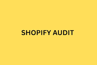 do shopify store audit for your store