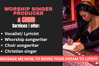 be your female gospel, soulful, choir, singer vocalist songwriter