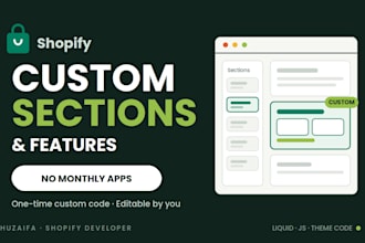 build custom shopify sections, features and discount functions