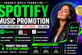 do organic spotify music promotion france radio airplay apple music viral song