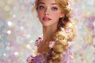 create a beautiful disney style portrait art