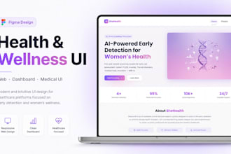 design a clean figma UI for your health or wellness web application